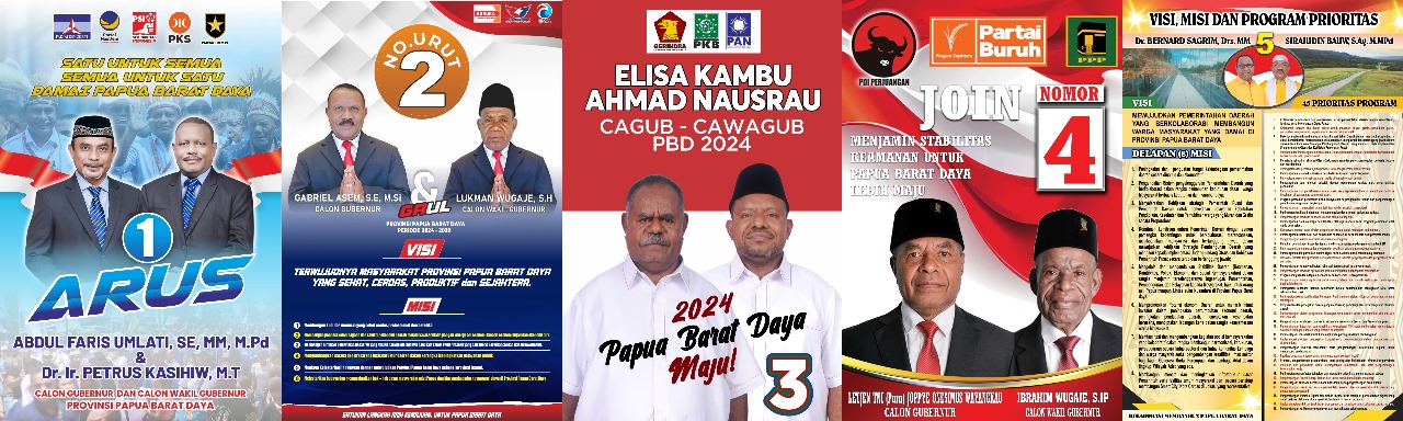 Pasangan Calon Gubernur dan Wakil Gubernur Papua Barat Daya - Pilkada 2024