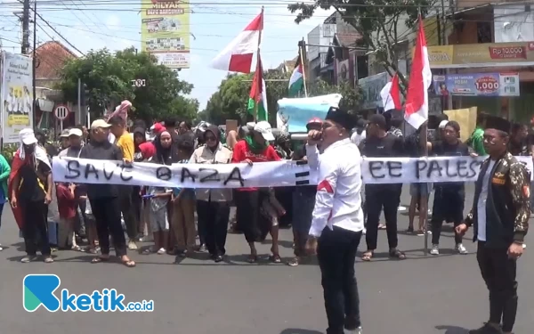 Thumbnail Berita - Solidaritas Palestina, Arek Kepanjen di Kabupaten Malang Turun Jalan