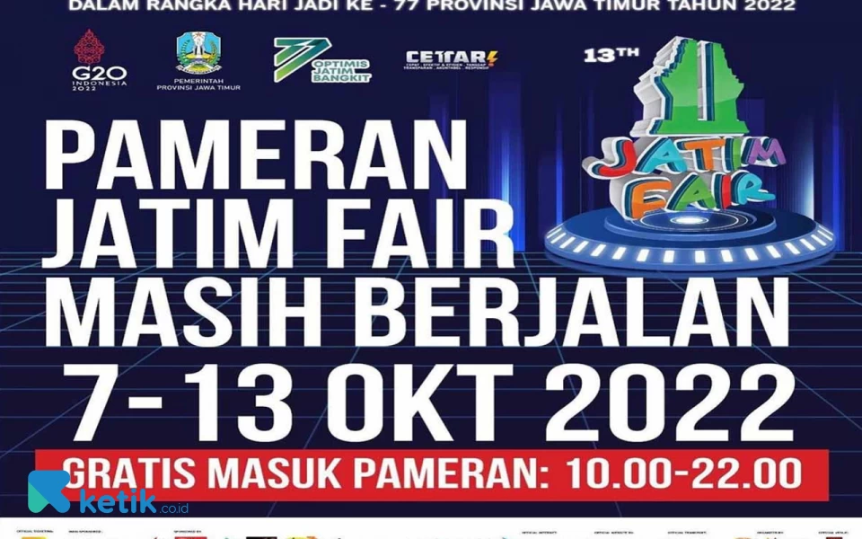 Thumbnail Berita - Meskipun Konser Dihentikan, Pameran UMKM Jatim Fair 2022 Tetap Digelar