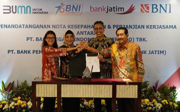 Thumbnail Berita - Tingkatkan Layanan Digital, Bank Jatim Kolaborasi dengan BNI