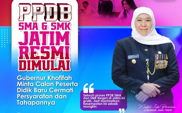 Thumbnail PPDB SMA/SMK Dibuka, Khofifah Menghimbau untuk Pahami Persyaratannya