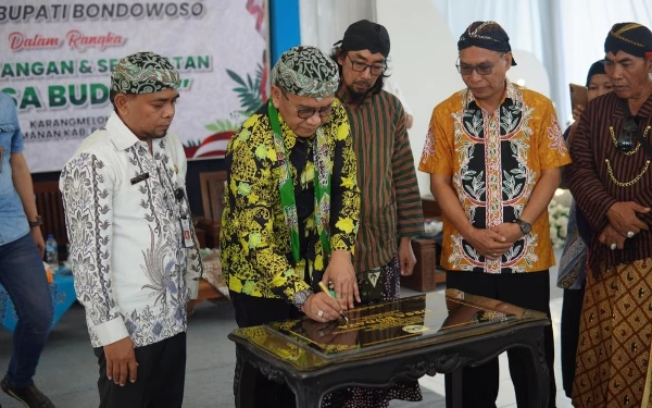 Terus Tambah Desa Budaya, Pemkab Bondowoso Kukuhkan Desa Karangmelok