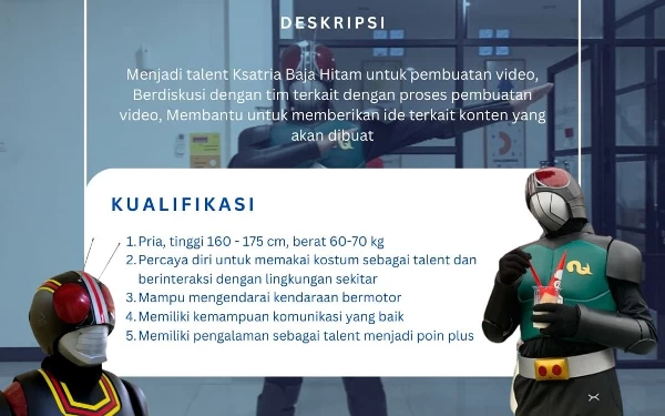 Thumbnail Henshin Mania Merapat! Dicari Aktor Talent Ksatria Baja Hitam