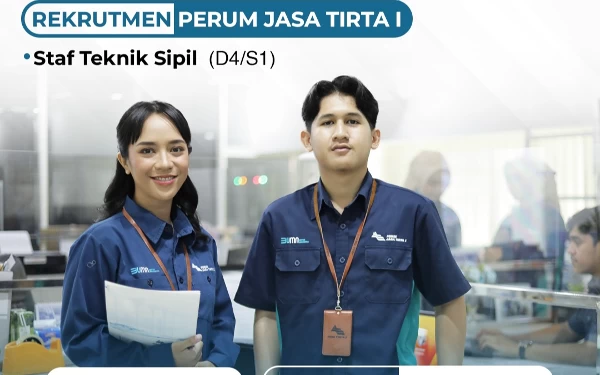 Thumbnail Berita - Perum Jasa Tirta I Buka Lowongan Staf Teknik Sipil, Buruan Daftar!