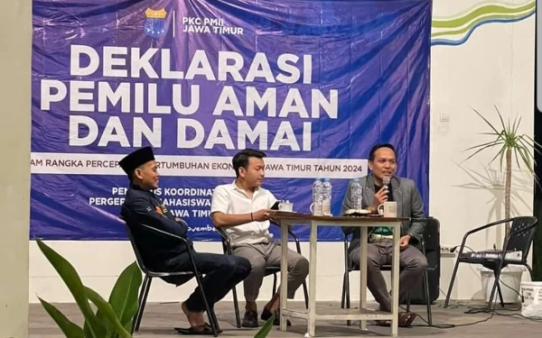 Thumbnail Berita - PKC PMII Jawa Timur Deklarasi Pemilu Damai di Malang