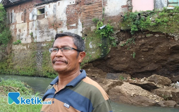 Plengsengan Kalijompo Longsor, Rumah di Lingkungan Kauman Kepatihan Terancam Ambruk