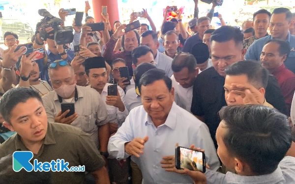 Prabowo Kunjungi Blitar, Pendukung Yakin Menang 1 Putaran