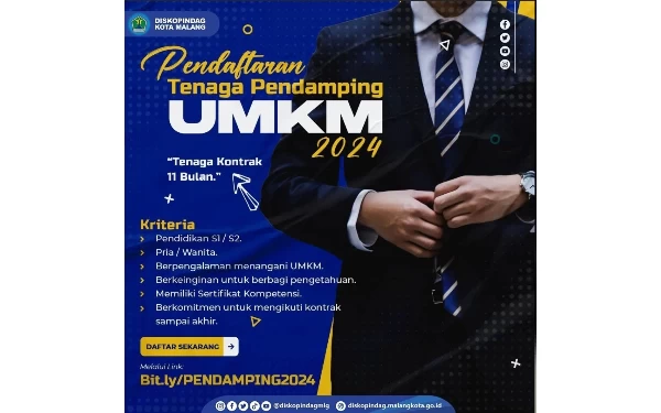 Thumbnail Berita - Diskopindag Kota Malang Buka Tenaga Kontrak untuk Pendamping UMKM 2024, Segera Daftar!