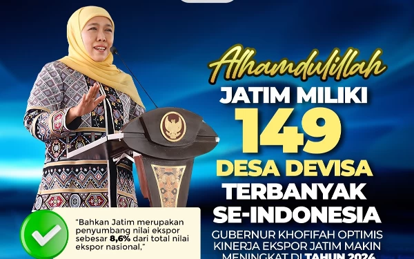 Thumbnail Gubernur Khofifah: 149 Desa Devisa Jatim Terbukti Sukses Dongkrak Kinerja Ekspor Nasional