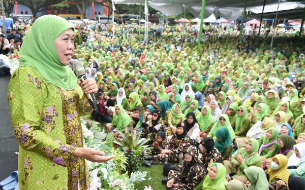 Khofifah Hadiri Pengajian Akbar PW Muslimat NU Lampung, Doakan Jemaah Dapat Limpahan Keberkahan