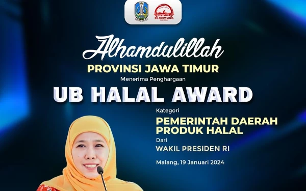 Thumbnail Pemprov Jatim Dianugerahi Universitas Brawijaya Halal Award, Khofifah: Penguat Kita Mengembangkan Ekosistem Halal