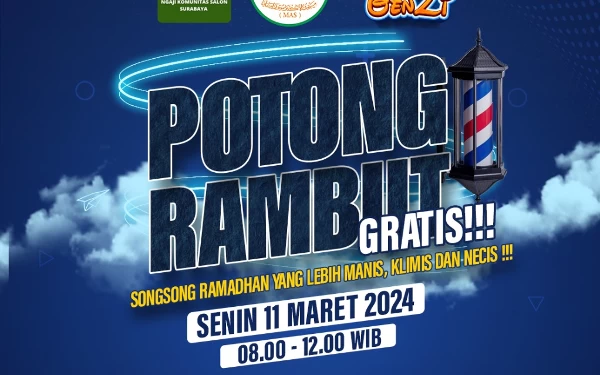 Pengin Potong Rambut Gratis? Yuk Merapat ke Masjid Al-Akbar 11 Maret 2024