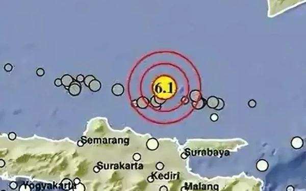 Thumbnail Berita - Gempa Magnitudo 6.0 Guncang Timur Laut Tuban, Getaran Terasa di Surabaya hingga Pamekasan