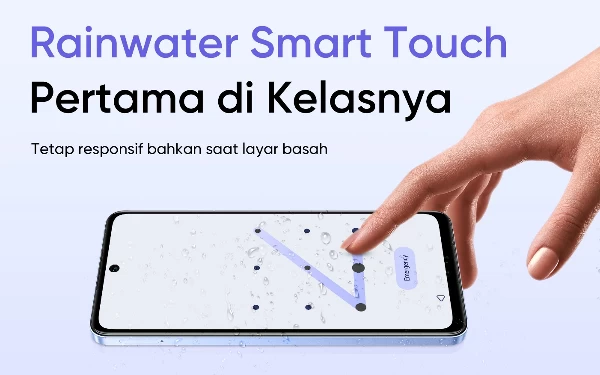 Thumbnail Dilengkapi Fitur Rainwater Smart Touch, realme C65 Nyaman Digunakan saat Basah