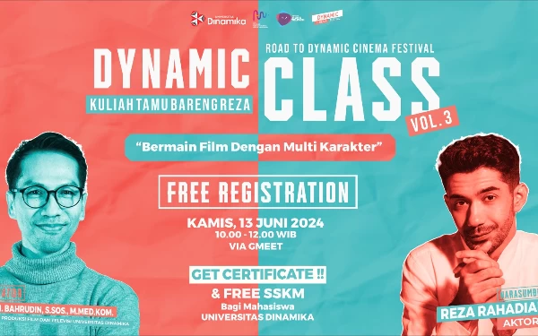 Reza Rahadian Bangkitkan Talenta Aktor Jatim di ‘Dynamic Class’ PFTV Universitas Dinamika