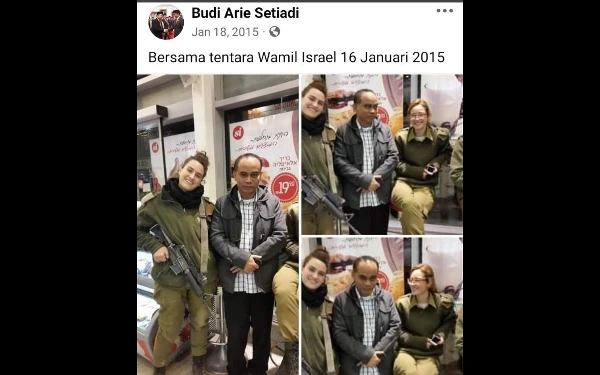 Muncul Foto Jadul Budi Arie Menkominfo Bareng Tentara Israel Bawa Senjata