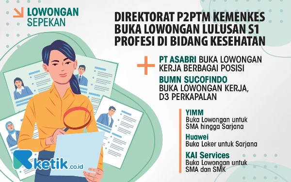 Thumbnail 7 Lowongan Kerja Sepekan: Kesempatan Gabung Kemenkes hingga KAI Services