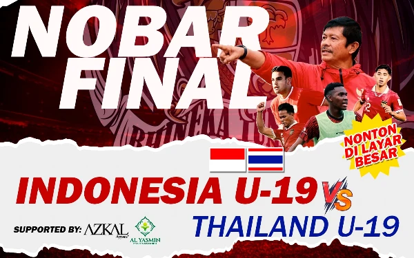 Thumbnail Berita - Ramaikan! Masjid Al-Akbar Surabaya Gelar Nobar Final Timnas U-19 Vs Thailand, Ada 300 Bendera Merah Putih Gratis!