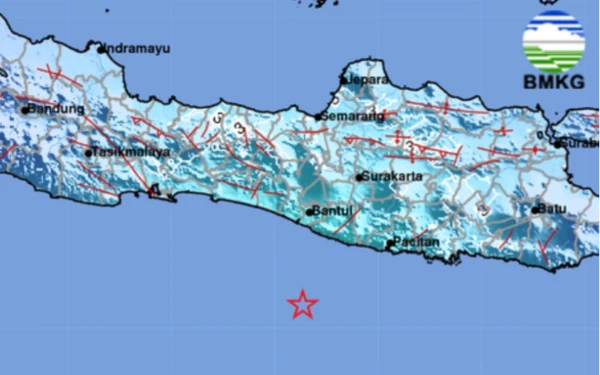 Gempa Magnitudo 5,8 Guncang Samudra Hindia di Selatan Gunungkidul