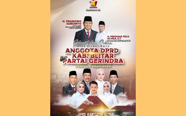 Thumbnail Berita - Partai Prabowo Subianto Berjaya, 7 Kadernya Dilantik Jadi Anggota DPRD Kabupaten Blitar