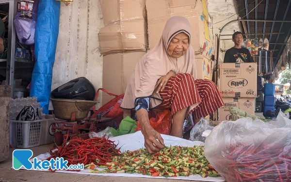 Thumbnail Berita - Harga Cabai di Pacitan Jeblok, Stok Bakul Menumpuk karena Konsumen Ogah Beli