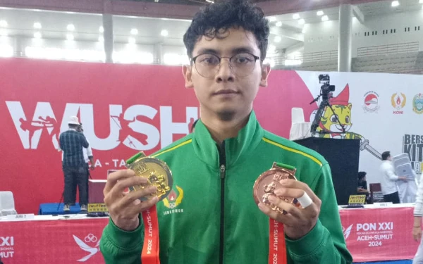 Thumbnail Berita - Top! Atlet Wushu Kota Batu Sumbang Emas untuk Jatim di PON 2024