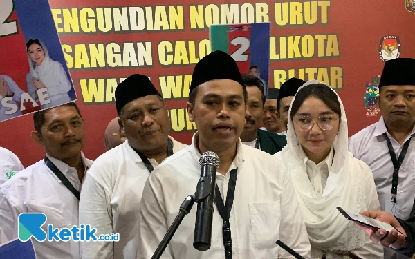 Syauqul Muhibbin-Elim Tyu Samba Resmi Dapat Nomor Urut 2 di Pilkada Kota Blitar 2024