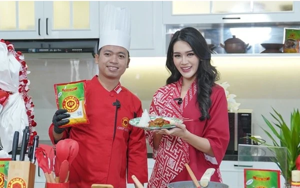 Thumbnail Tara.... rendang buatan Puteri Indonesia Sumsel 2023, Jelita Gabriella dan Chef Arya siap dihidangkan (Foto: Instagram @jelitagabriellaa)