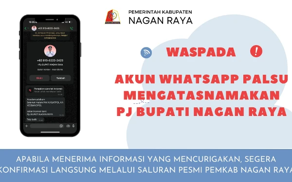 Thumbnail Berita - Awas! Akun WhatsApp Palsu Sasar Nama Pj Bupati Nagan Raya