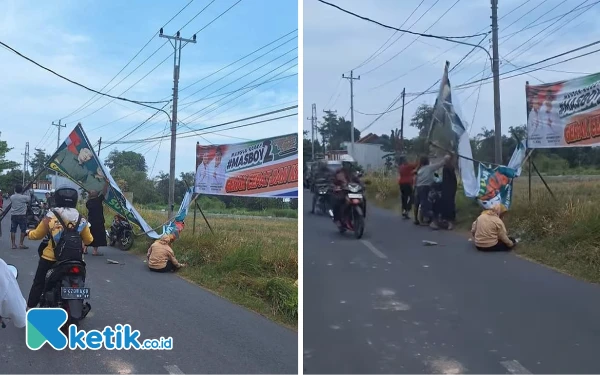 Thumbnail Berita - Tertimpa Alat Peraga Kampanye, Dua Wanita Warga Kelangdepok Bodeh Terluka