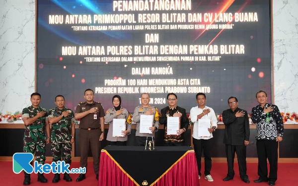 Pemkab dan Polres Blitar Teken Kesepakatan untuk Wujudkan Swasembada Pangan Melalui Budidaya Jagung