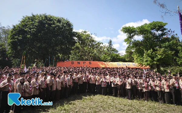 Ratusan Pramuka Se-Jatim Ikuti Kemah Garuda di Coban Rondo Malang