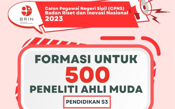 Thumbnail Berita - Wow, BRIN Buka Lowongan CPNS dan PPPK 500 Posisi untuk S3, Ini Persyaratan Lengkapnya