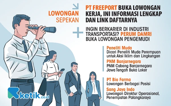 Thumbnail Berita - 6 Lowongan Kerja Sepekan: PT Freeport hingga Bio Farma