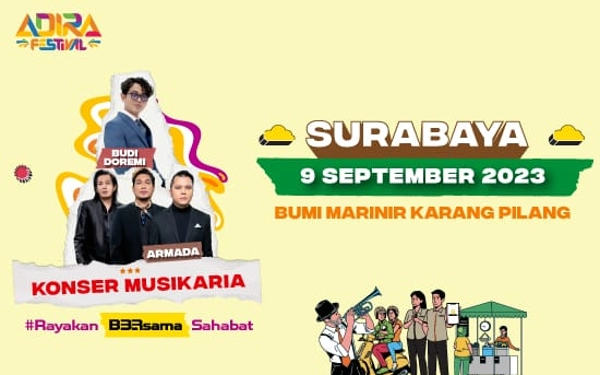 Thumbnail Berita - Rayakan Ulang Tahun ke-33, Adira Festival Tampilkan Budi Doremi dan Armada Band