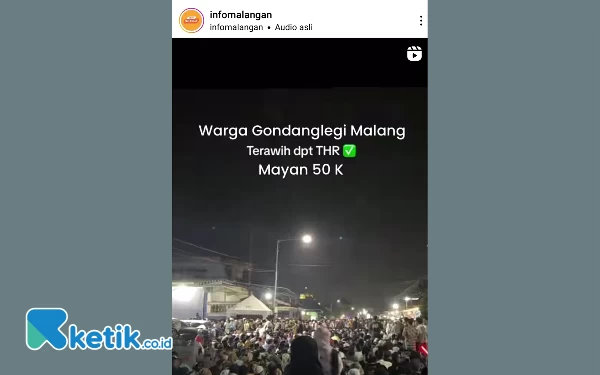 Thumbnail Berita - Viral! Salat Terawih CV Sayap Mas Gondanglegi Malang Dapat THR Rp 50 Ribu