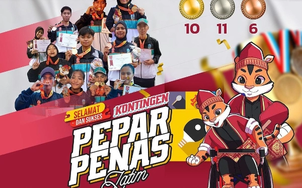 Thumbnail Berita - Jatim Gagal Raih Juara Umum di Peparpenas X, Kadispora : Jadi Bahan Evaluasi Mendalam