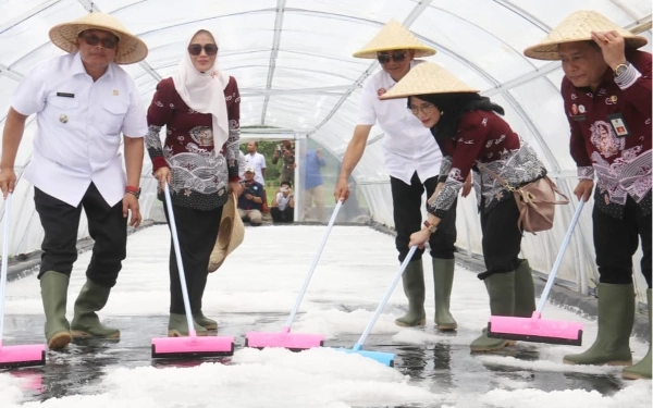 Thumbnail Berita - Panen Garam Tunnel di Gedangan, Plt Bupati Malang Resmikan Paduka Ganessa